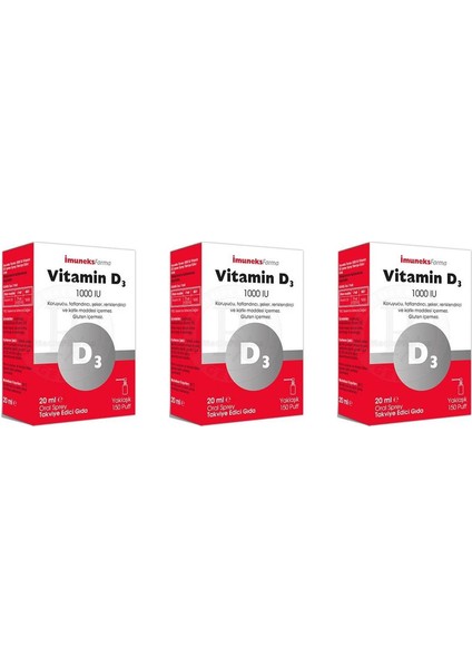 Farma Vitamin D3 1000 Iu 3'lü Paket