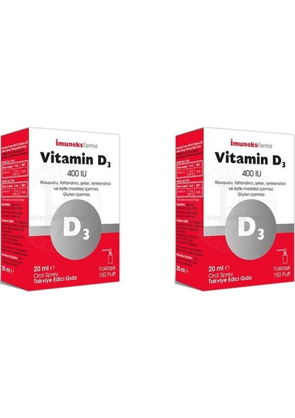 Farma Vitamin D3 400 Iu 2'li Paket