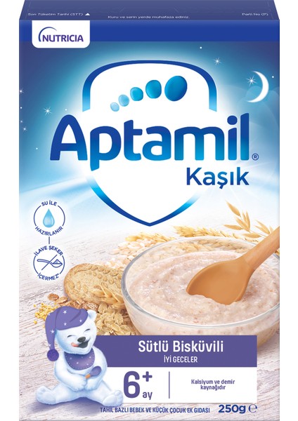 Sütlü Bisküvili Tahıl Bazlı Kaşık Maması 250 g 6-36 Ay