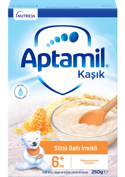 APTAMİL BEBEK MAMASI & KAŞIK MAMASI SÜTLÜ BALLI İRMİKLİ 250GR