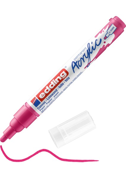 5100 Orta Uçlu Akrilik Markör - Telemagenta - 2-3 Mm’Lik Yuvarlak Uç