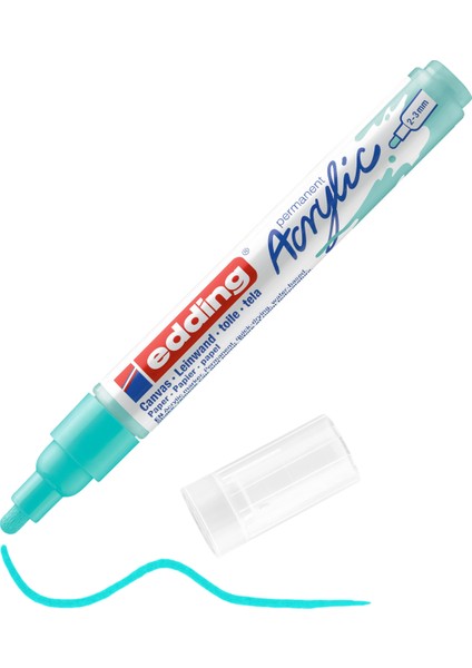 5100 Orta Uçlu Akrilik Markör - Parlak Turkuaz - 2-3 Mm’Lik Yuvarlak Uç