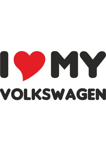 I Love My Volkswagen Sticker - 15106
