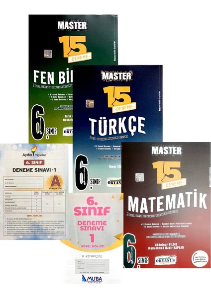 6. Sınıf Master 3'lü Deneme Yeni (Muba+Aydın Denemeli)