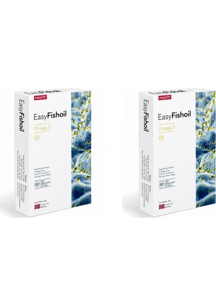 Easyfishoil Omega 3 Yetişkin Çiğnenebilir 30 Jel Tablet 2'li Paket