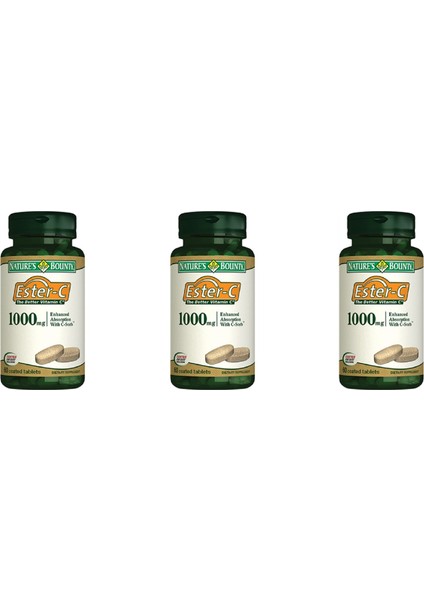 Ester C 1000 Mg 60 Tablet 3'lü Paket