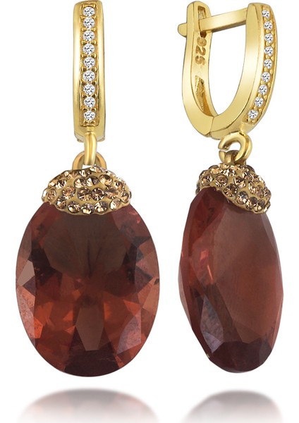 Kadın Zürtanite Oval Küpe