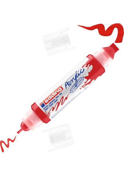 5400 Akrilik 3D Double Liner - Trafik Kırmızı - 2-3, 5-10 Mm’Lik 2 Başlık