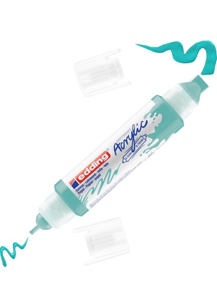 5400 Akrilik 3D Double Liner - Parlak Turkuaz - 2-3, 5-10 Mm’Lik 2 Başlık