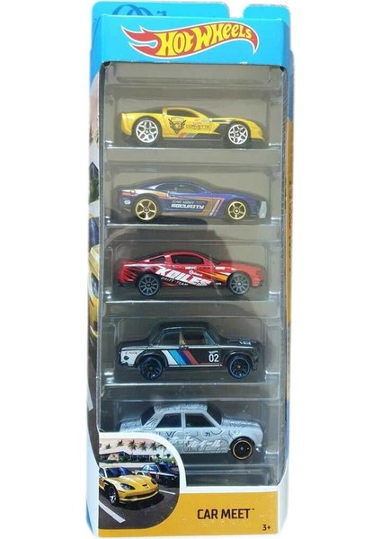 Hot Wheels 5'li Araba Seti - Car Meet