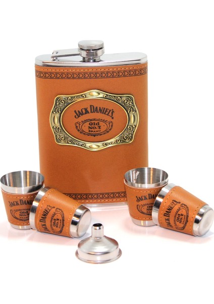 Matara 4 Shot Bardaklı Derili 9 Oz ( 266 ml )