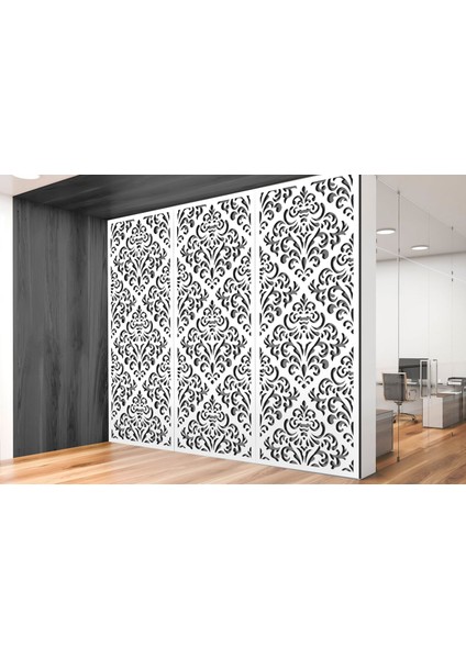 Liar Ahşap Seperatör (Paravan) - KSP-102 - (10 mm) - (69 cm x 139 cm) - (Beyaz)