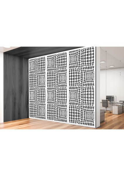 Liar Ahşap Seperatör (Paravan) - KSP-106 - (10 mm) - (69 cm x 139 cm) - (Beyaz)