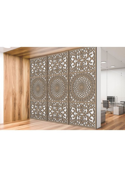 Liar Ahşap Seperatör (Paravan) - KSP-204 - (10 mm) - (69 cm x 139 cm) - (Ham)