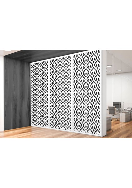 Liar Ahşap Seperatör (Paravan) - KSP-28 - (10 mm) - (69 cm x 139 cm) - (Beyaz)