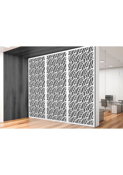 Liar Ahşap Seperatör (Paravan) - KSP-66 - (10 mm) - (69 cm x 139 cm) - (Beyaz)