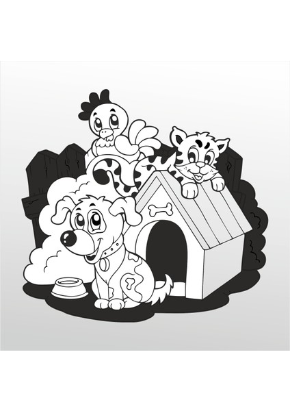 Folyo Sticker Tatlı Hayvanlar 70 cm Uzunluk