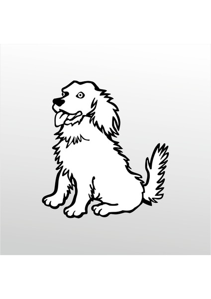Folyo Sticker Sevimli Köpek 60 cm Uzunluk