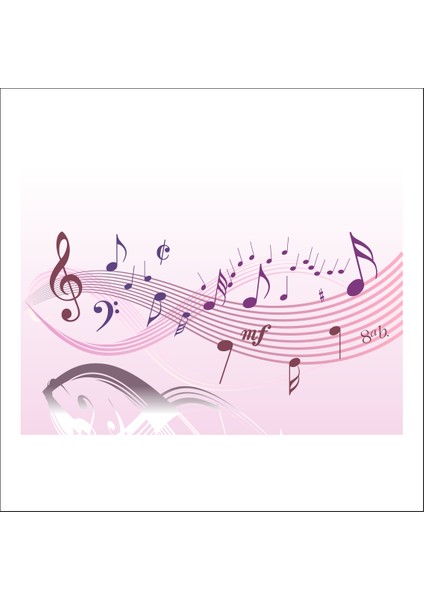 Müzik Notası Folyo Sticker 10 100 cm Uzunluk