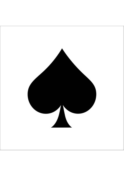 Maça İskambil Kağıdı Folyo Sticker 12 100 cm Uzunluk