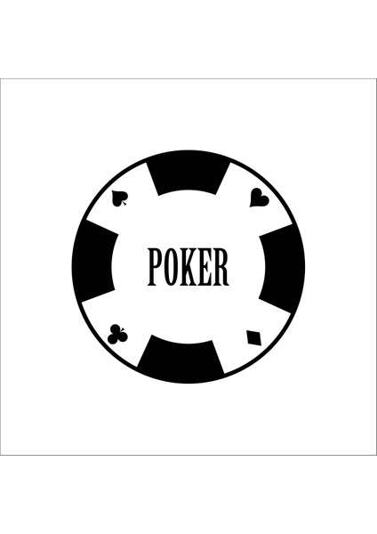 Poker Kağıdı Folyo Sticker 15 20 cm Uzunluk