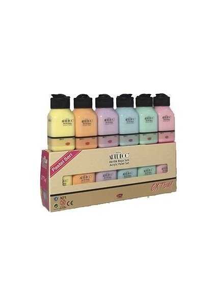 Akrilik Boya Set Pastel Renkler 6 x 75ml