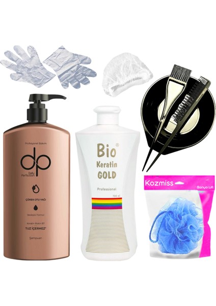 Bio Keratin + Dp Tuzsuz Çörek Otu Yağı Şampuan Brezilya Fönü Seti 6 Parça