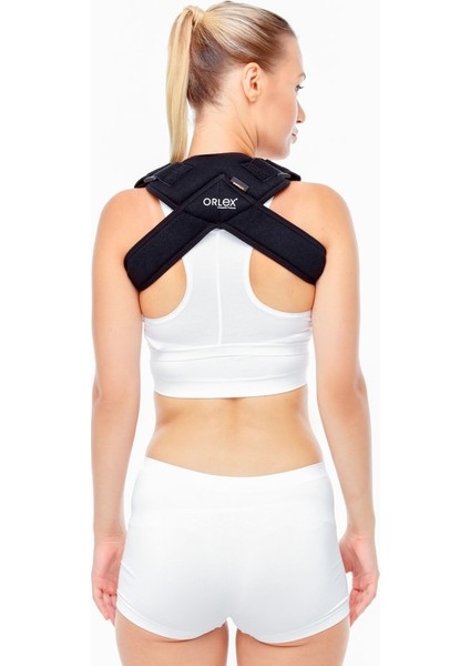 Orx-O 303 Klavikula Bandajı (Siyah) (Iç Yüzeyi Havlu Olan Süngerli Kumaştan Üretilmiştir.)