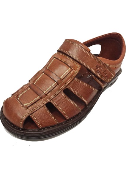 214 Hakiki Deri Hafif Erkek Sandalet