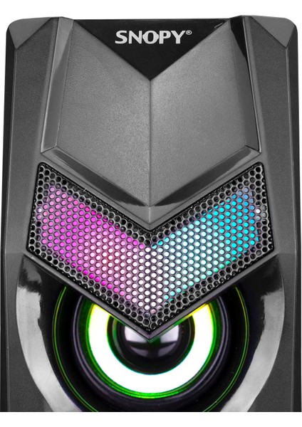 SN-X25 2.0 Rgb Işıklı 2X3W Siyah USB Speaker