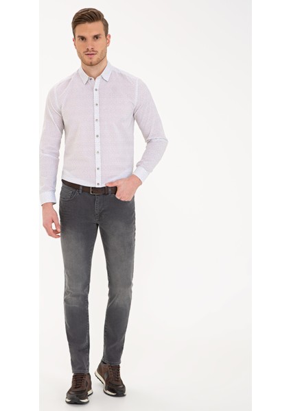 Pierre Cardin Erkek Haki Slim Fit Uzun Kollu Gömlek 50233048-VR027