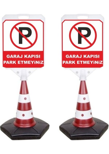 Garaj Kapısı Park Etmeyiniz Reklam Uyarı Yönlendirme Dubası 2 Adet A+ Plastik