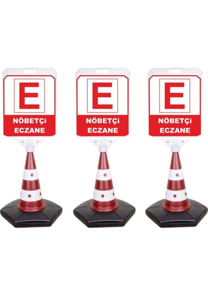 Nöbetçi Eczane Reklam Uyarı Yönlendirme Dubası 3 Adet A+ Plastik