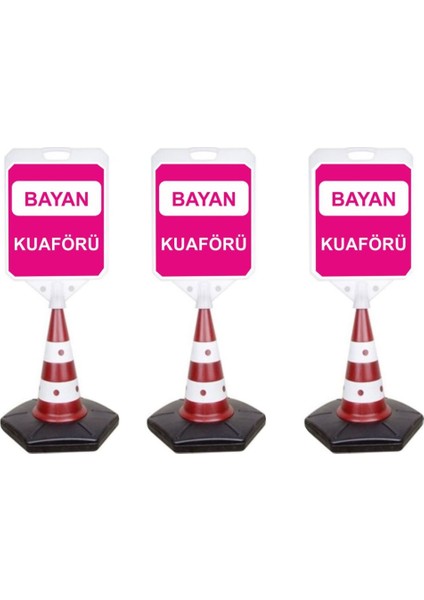 Bayan Kuaförü Reklam Uyarı Yönlendirme Dubası 3 Adet A+ Plastik