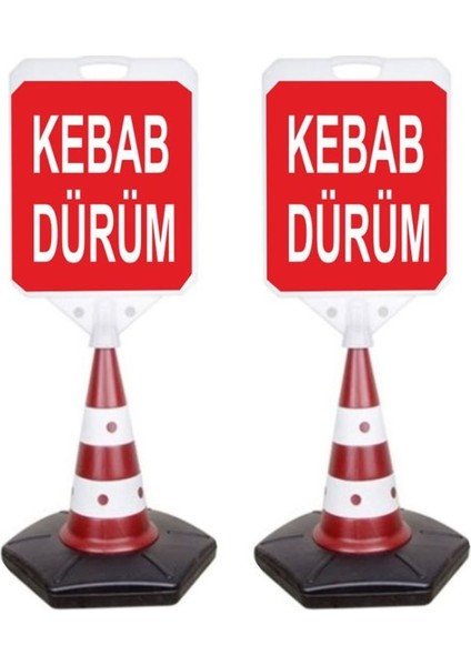 Burada Reklam ve Medikal Kebap Dürüm Reklam Uyarı Yönlendirme Dubası2 Adet A+ Plastik