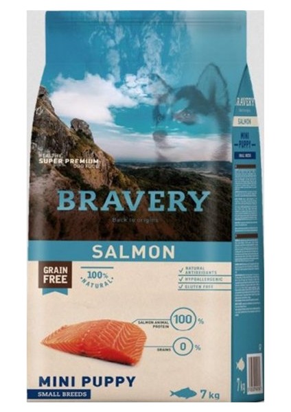 Bravery Medium Mini Puppy Somonlu Köpek Maması 2 kg