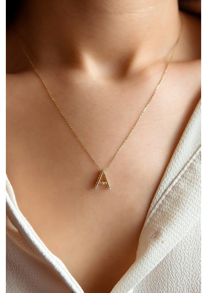 Bombe A Harf Altın Kolye