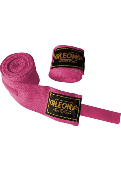 Leon Elastik Boks, Kick Boks ve Muay Thai Bandajı 3,5 Metre Bandaj Pembe