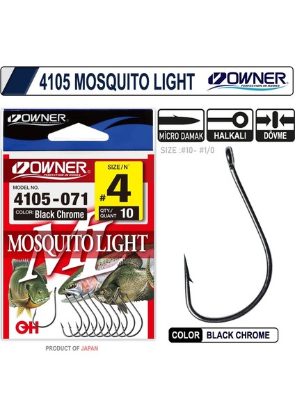 4105 Musquito Light Black Chrome iğne