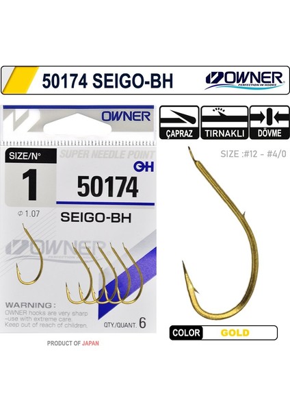 50174 Seigo-Bh Gold iğne