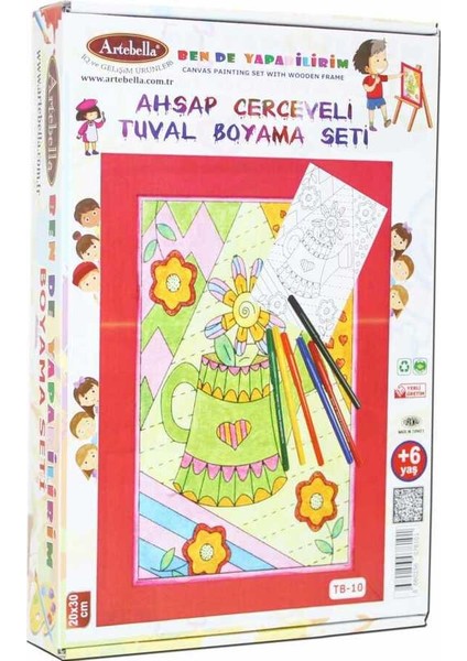 Tb-10 Mandala Tuval Boyama Seti 20X30 Cm