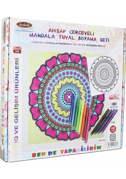 Km-03 Mandala Tuval Boyama Seti 32X32 Cm