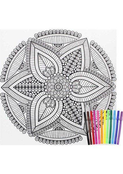 Km-04 Mandala Tuval Boyama Seti 32X32 Cm