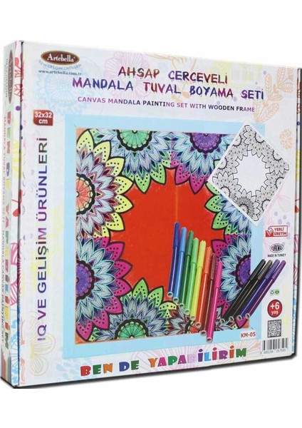 Km-05 Mandala Tuval Boyama Seti 32X32 Cm