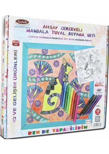 Km-08 Mandala Tuval Boyama Seti 32X32 Cm