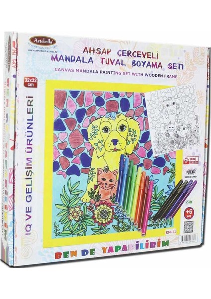 Artebella Km-11 Tuval Mandala Boyama Seti 32X32 Cm