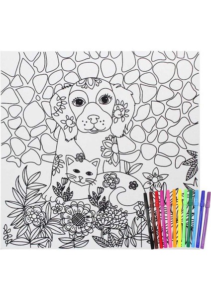 Artebella Km-11 Tuval Mandala Boyama Seti 32X32 Cm fiyatları