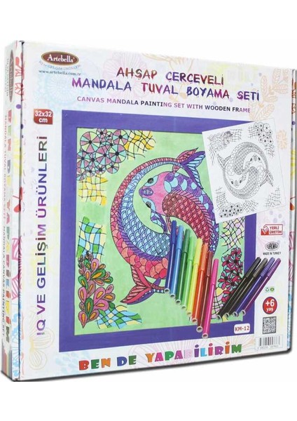 Km-12  Mandala Tuval Boyama Seti 32X32 Cm