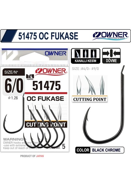 51475 Oc Fukase Black Chrome iğne