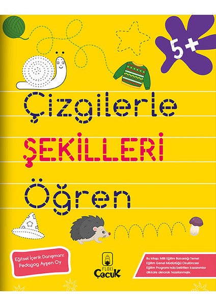 5+ Yaş Okula Hazırlık İçin Eğitici Etkinlikler “Çizgilerle Öğren” Eğlenceli Okul Öncesi Set 5 Kitap